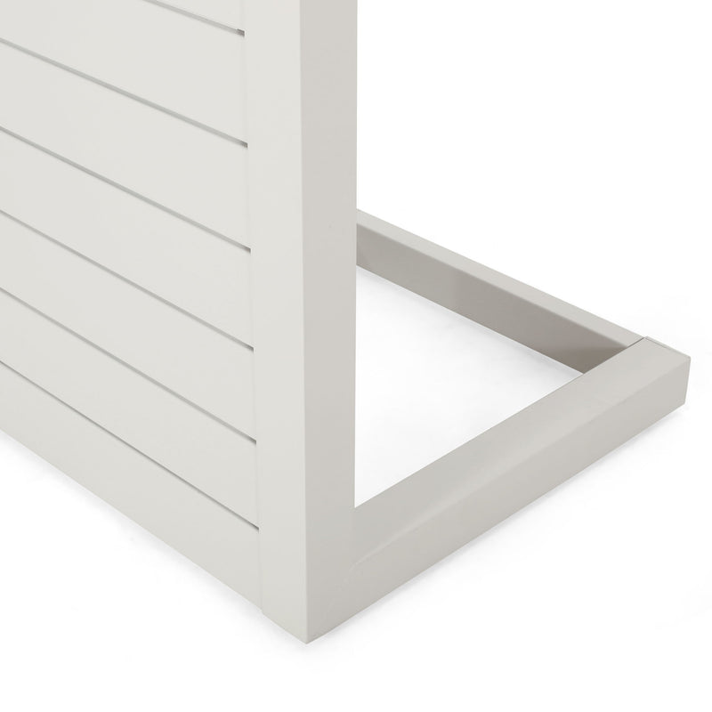Aluminum Outdoor C - Shaped Side Table For Patio - R&R Furniture Gallery (Fountain Valley, CA)