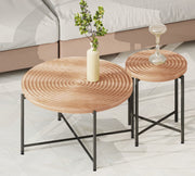 Coffee And End Table Set Waterproof Cover (Set of 2) - Natural Wood / Brown - R&R Furniture Gallery (Fountain Valley, CA)