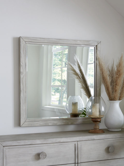 Modus Boho Chic plain mirror in washed white with a simple frame, standing upright against a neutral background.