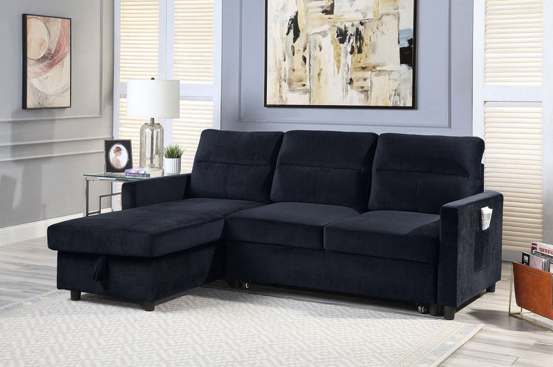 Ivy - Reversible Sleeper Sectional Sofa With Storage Chaise And Side Pocket - R&R Furniture Gallery (Fountain Valley, CA)