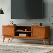 Draper - Handcrafted Mid Century Low TV Media Stand - R&R Furniture Gallery (Fountain Valley, CA)