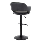 Set of two Lumi Source Margarite contemporary adjustable barstools with swivel and rounded T footrest, modern seating for kitchen or bar.