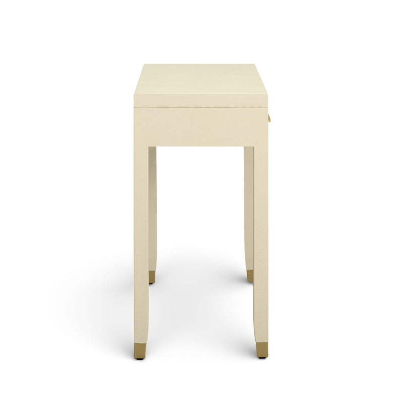 Dani - Faux Shagreen 2-Drawer Console Table - Cream
