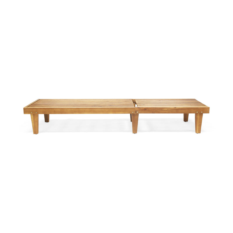 Nadine - Stylish Chaise Lounge Chair - Teak - R&R Furniture Gallery (Fountain Valley, CA)