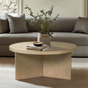 Round Coffee Table With Solid Veneer Top - R&R Furniture Gallery (Fountain Valley, CA)