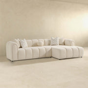 Beatrice - Modern Tufted Right Sectional Sofa - Ivory - R&R Furniture Gallery (Fountain Valley, CA)