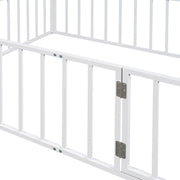 Metal Floor Bed Frame With Fence And Door - R&R Furniture Gallery (Fountain Valley, CA)