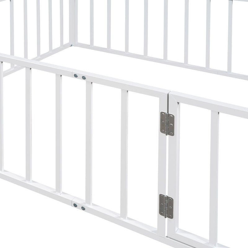 Metal Floor Bed Frame With Fence And Door - R&R Furniture Gallery (Fountain Valley, CA)