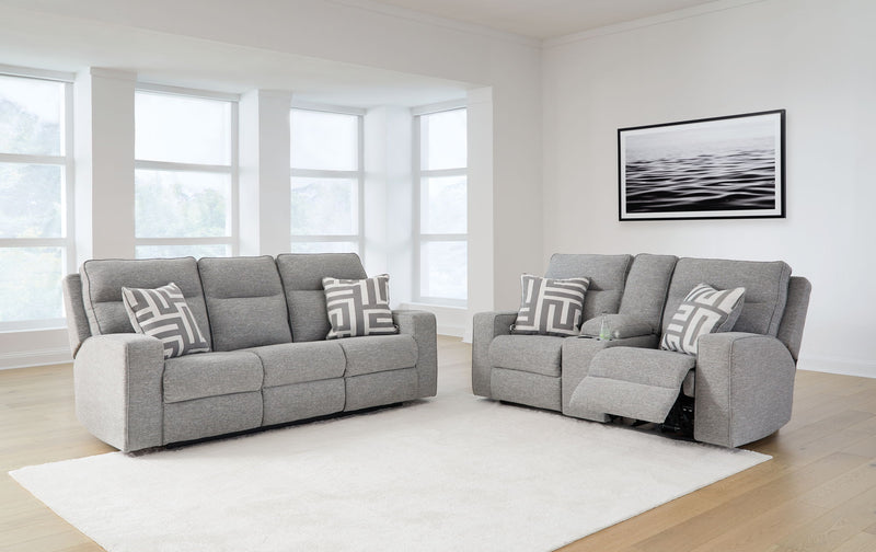 Signature Design by Ashley Biscoe reclining living room set with plush sofas and loveseats in a modern design.