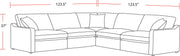 Surrender - 5 Piece Modular Sectional - Burmese Nature - R&R Furniture Gallery (Fountain Valley, CA)