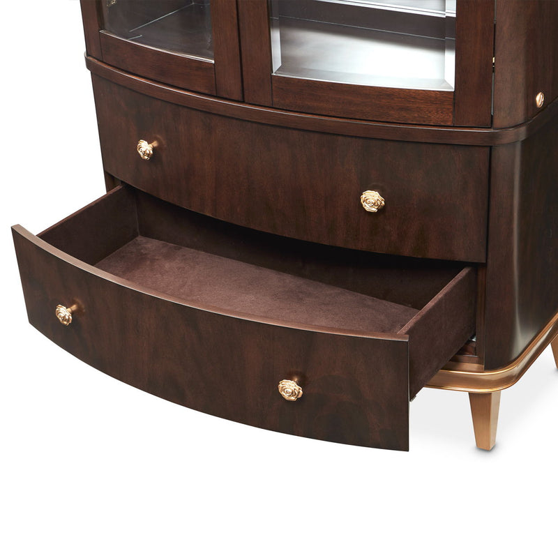 Camellia Field - Display Cabinet - Dark Brown - R&R Furniture Gallery (Fountain Valley, CA)