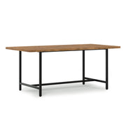 Handcrafted Campbell dining table by Simpli-Home featuring a wooden surface and sturdy legs in a modern design.