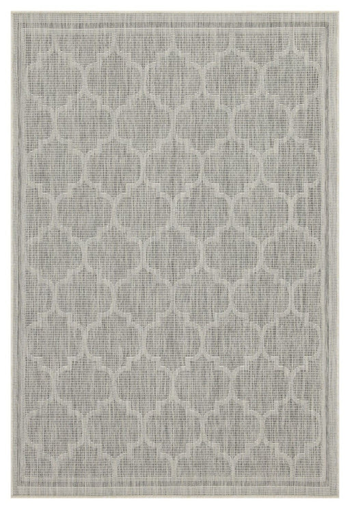 Sunshine - 5'3" X 7'3" Indoor & Outdoor Area Rug - Silver - R&R Furniture Gallery (Fountain Valley, CA)