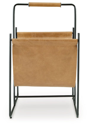 Faronworth - Magazine Rack - Brown / Black - R&R Furniture Gallery (Fountain Valley, CA)