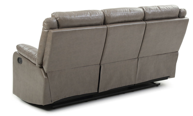 Contemporary three-seater reclining sofa by Glory Furniture with plush upholstery and modern design, shown in a stylish living room setting.