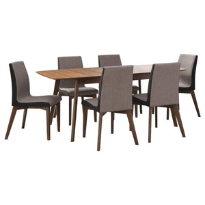 Redbridge 7-piece Rectangular Dining Set Natural Walnut