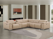 2679 - 6-Piece L-Shaped Power Reclining Sectional In Genuine Leather (3 Recliners) - R&R Furniture Gallery (Fountain Valley, CA)