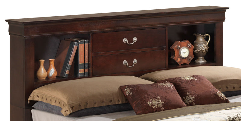 Louis Phillipe - Bookcase Storage Bed - R&R Furniture Gallery (Fountain Valley, CA)