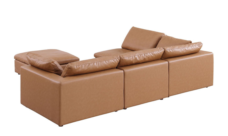 1100 - 5-Piece Left Arm Facing 3-Seat Sectional (Top-Grain Italian Leather)