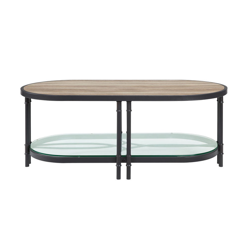 Brantley - Coffee Table - Oak & Sandy Black - R&R Furniture Gallery (Fountain Valley, CA)