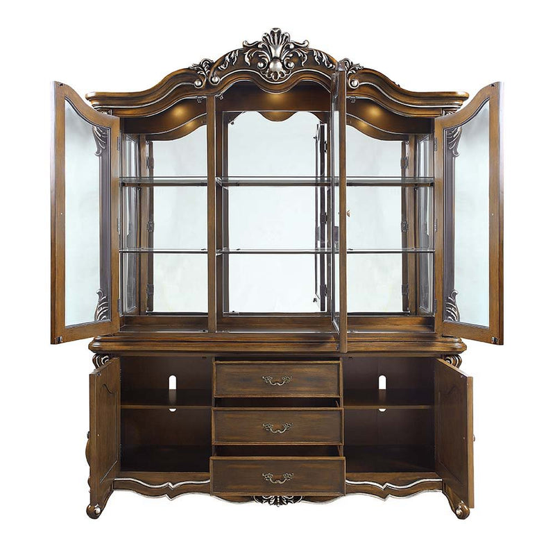 Latisha - Buffet & Hutch - Antique Oak - R&R Furniture Gallery (Fountain Valley, CA)