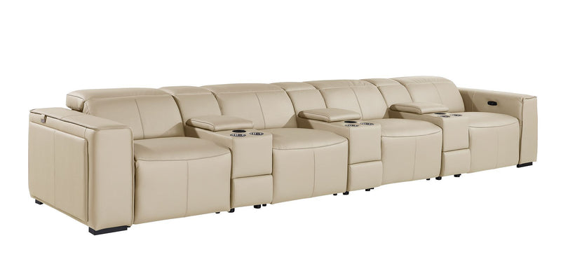 1224 - 7-Piece Modular Power Reclining Sofa In With 4 Power Recliners & Power Headrests