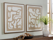 Waldett - Wall Art Set (Set of 2) - Beige / White - R&R Furniture Gallery (Fountain Valley, CA)