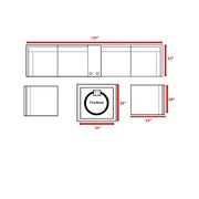 Contemporary Patio Seating Set With Fire Pit - R&R Furniture Gallery (Fountain Valley, CA)