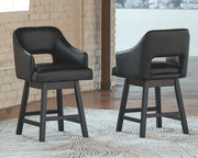 Tallenger - Upholstered Swivel Barstool (Set of 2) - R&R Furniture Gallery (Fountain Valley, CA)