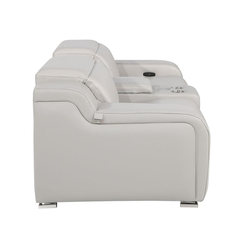 1116 - 3-Piece Modular Power Reclining Console Loveseat In With 2 Power Recliners & Power Headrests