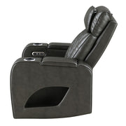Taddeo - Power Motion Recliner With Power Headrest, USB, Wireless Charger & LED - Dark Gray - R&R Furniture Gallery (Fountain Valley, CA)