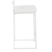 Lumi Source Fuji Simple Elegance contemporary stackable counter stool set with sleek design and wooden legs