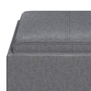 Rockwood - Upholstered Cube Storage Ottoman With Tray - R&R Furniture Gallery (Fountain Valley, CA)
