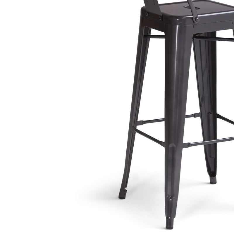 Rayne - Curved Back Metal Stool (Set of 2) - R&R Furniture Gallery (Fountain Valley, CA)