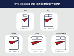 Chime 12 Inch Memory Foam - Memory Foam Mattress - R&R Furniture Gallery (Fountain Valley, CA)