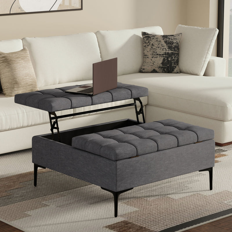 Laura - Lift Top Storage Ottoman - R&R Furniture Gallery (Fountain Valley, CA)