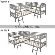 L Shaped Bunk Bed With Ladder - R&R Furniture Gallery (Fountain Valley, CA)