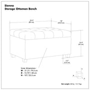 Sienna - Transitional Storage Ottoman Bench - R&R Furniture Gallery (Fountain Valley, CA)