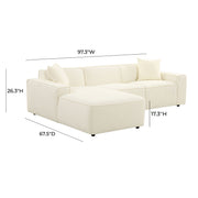 Olafur - Velvet Sectional - R&R Furniture Gallery (Fountain Valley, CA)
