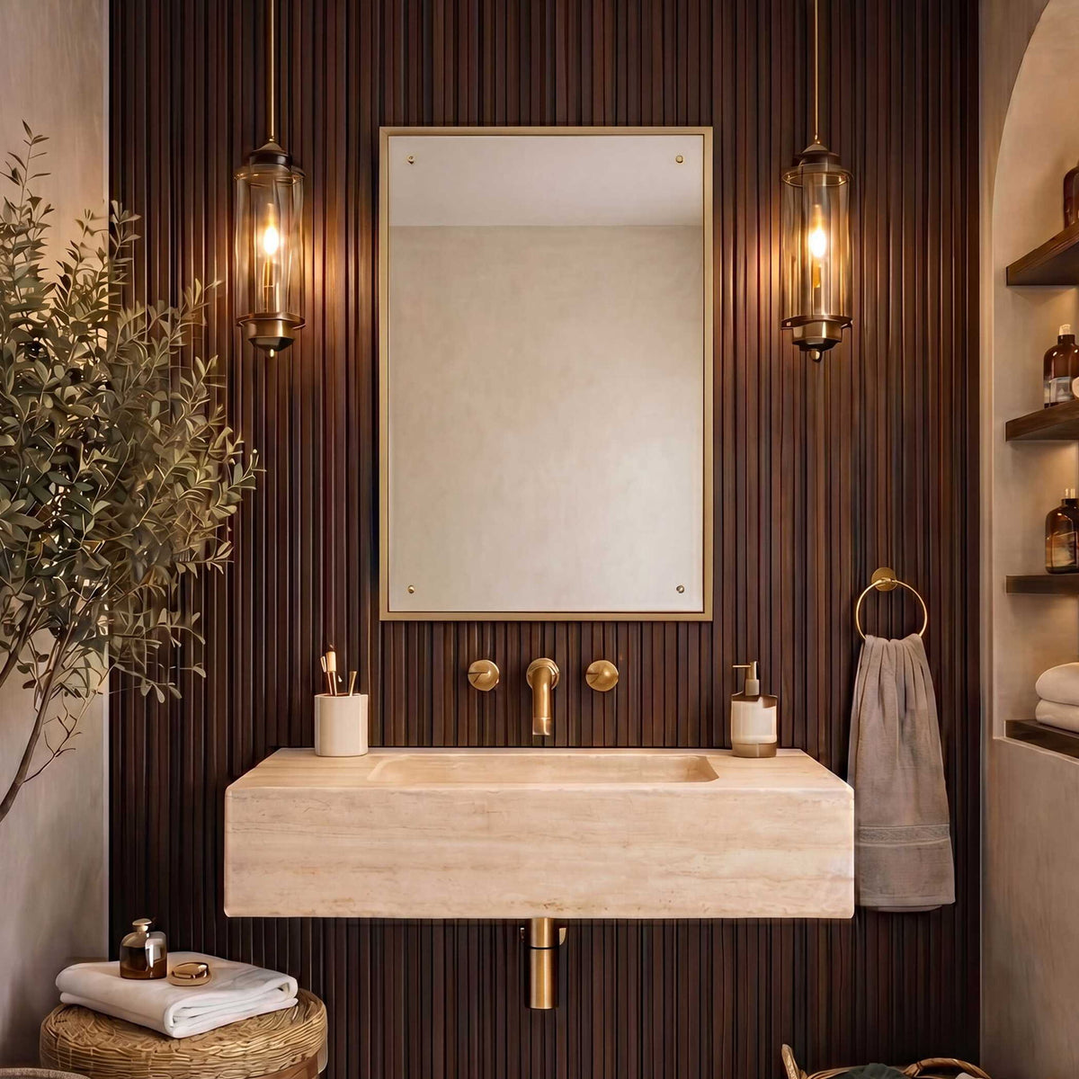 Rectangular Mirror - Gold Leaf