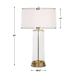 Clear View - Table Lamp - Brass
