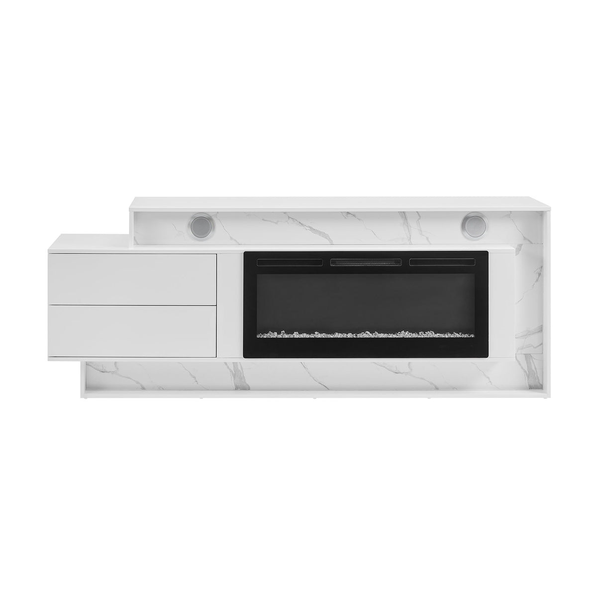 Kerry - Entertainment Unit With Speaker And LED Lighting - White