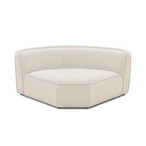 Travie - Upcycled Linen Wedge Corner Chair - Sand - R&R Furniture Gallery (Fountain Valley, CA)