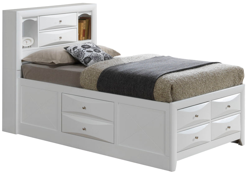 Modern Design Storage Bed With Bookcase Headboard - R&R Furniture Gallery (Fountain Valley, CA)
