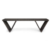 Gloaming - Outdoor Bench With Slat Design And Triangular Base - R&R Furniture Gallery (Fountain Valley, CA)
