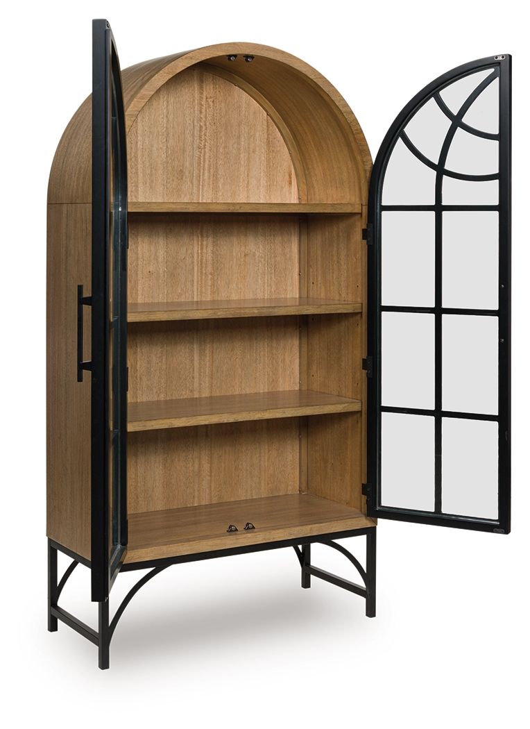 Gwenwich - Accent Cabinet - Natural / Black - R&R Furniture Gallery (Fountain Valley, CA)