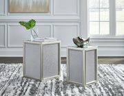 Traleena - Nesting End Tables (Set of 2) - Silver Finish - R&R Furniture Gallery (Fountain Valley, CA)