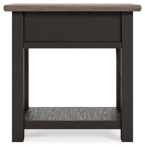 Tyler Creek - Chair Side End Table - Black / Gray - R&R Furniture Gallery (Fountain Valley, CA)