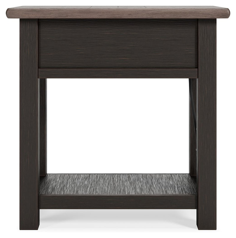 Tyler Creek - Chair Side End Table - Black / Gray - R&R Furniture Gallery (Fountain Valley, CA)