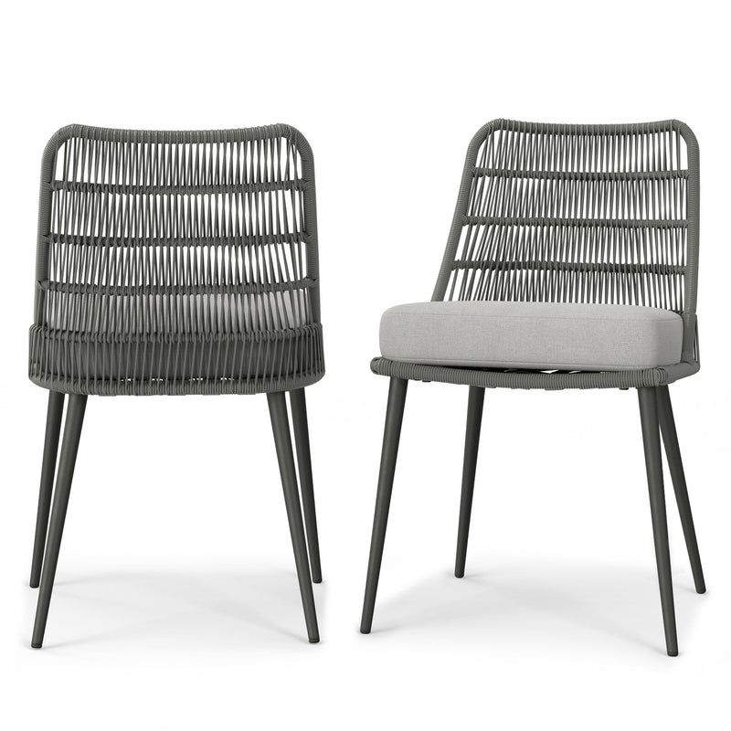 Beachside - Outdoor Dining Chair (Set of 2) - Gray - R&R Furniture Gallery (Fountain Valley, CA)